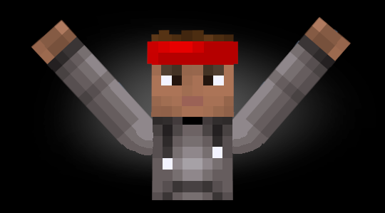Bild von meinem Minetest skin (aus VoxeLibre) - Montage